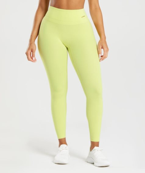 Women's Gymshark Whitney High Rise Leggings Yellow | NZ 6TBAYU